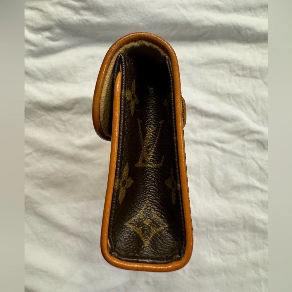 Louis Vuitton Monogram Canvas Flap Crossbody in Brown and Tan